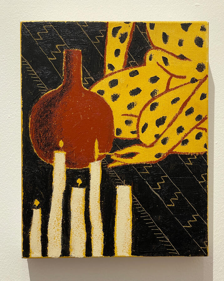 El Rito, 2026, 8 x 10 inches, oil stick and oil pastel on canvas